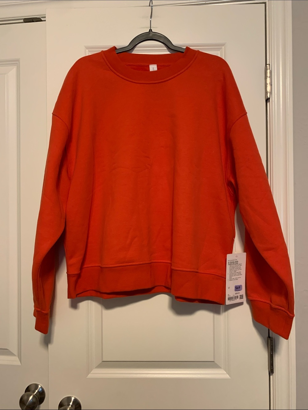 lululemon athletica Cherry Ember W Steady State Superloft Crew, Sz XL, NWT